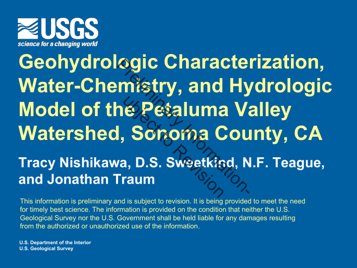 geohydrologic characterization