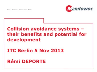 ITC Berlin 5 Nov 2013  Rmi DEPORTE  Construction jobsite considerations  Construction jobsite