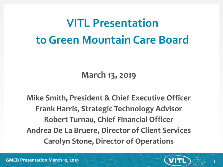 to green mountain care board