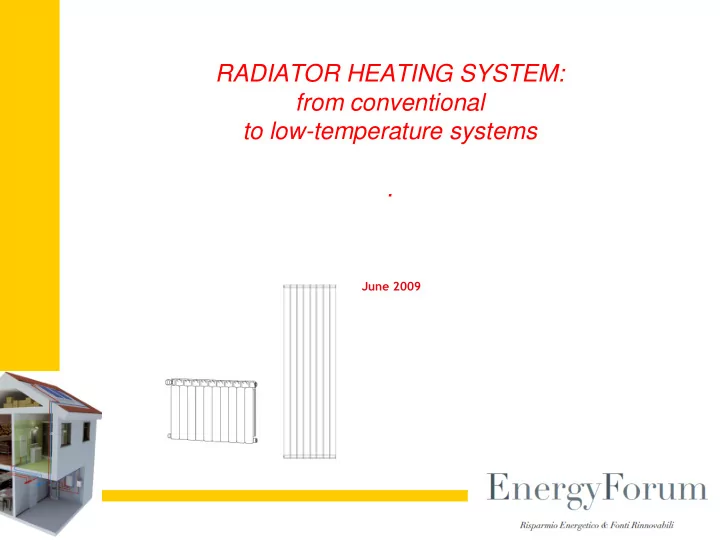 june 2009 evolution in the temperatures of the system t