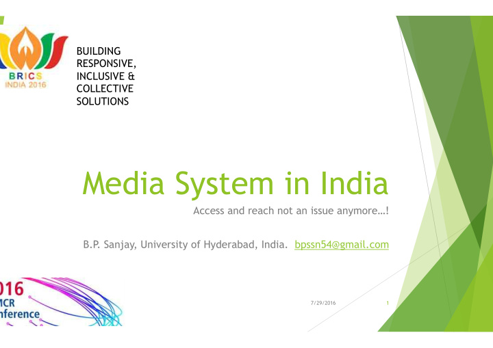media system in india