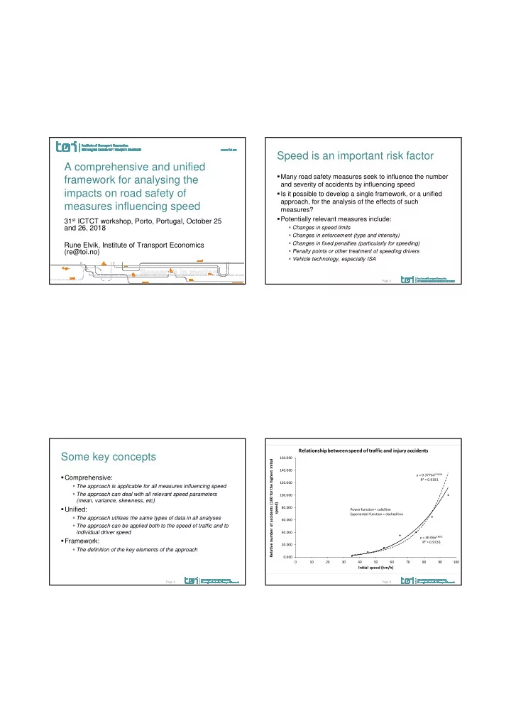 speed is an important risk factor a comprehensive and