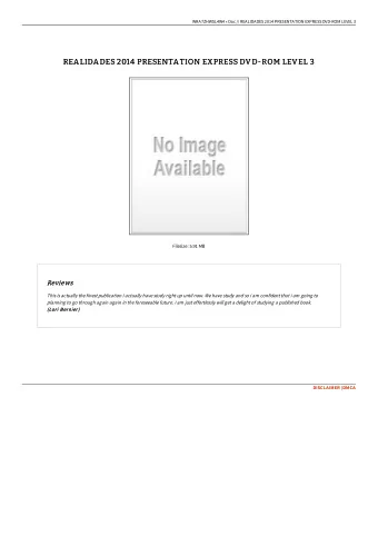 REALIDADES 2014 PRESENTATION EXPRESS DV D-ROM LEV EL 3  REALIDADES 2014 PRESENTATION EXPRESS DV