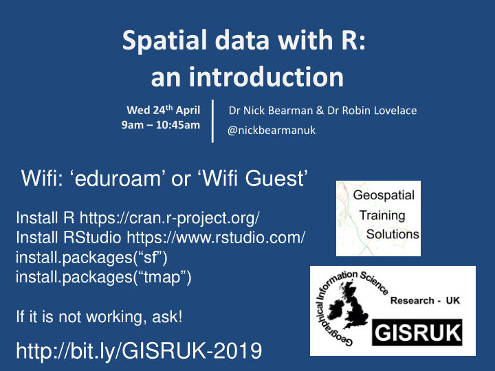 spatial data with r an introduction