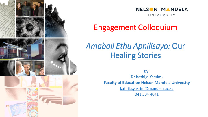 engagement col colloquium amabali eth thu aphilisayo our