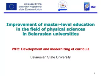 Improvement of master-level education  in the field of physical sciences  in Belarusian