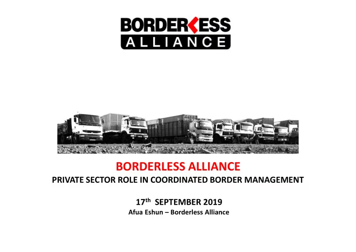 borderless alliance