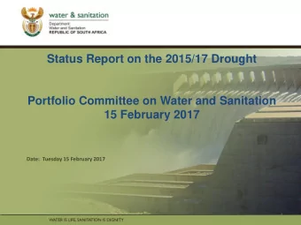 Status Report on the 2015/17 Drought  PRESENTATION TITLE  Presented by:  Portfolio Committee on