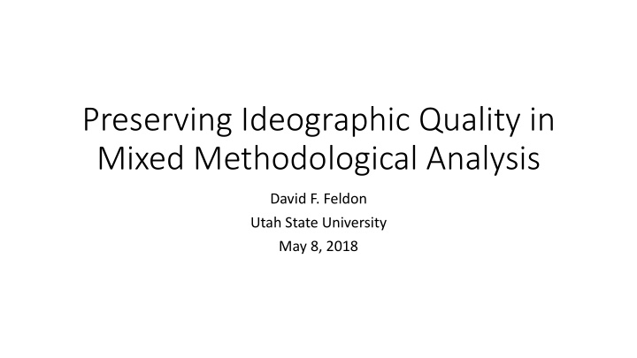 mixed methodological analysis