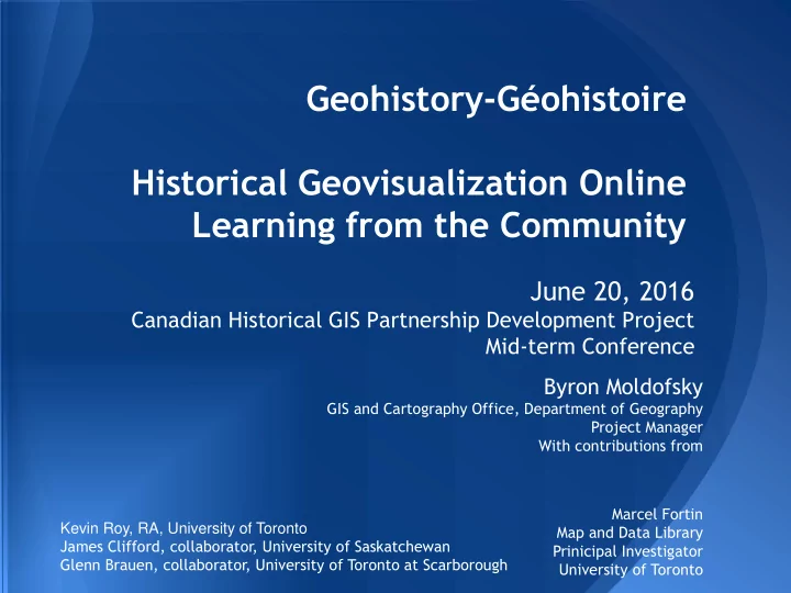geohistory g ohistoire historical geovisualization online