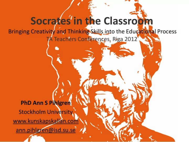 socrates in the classroom