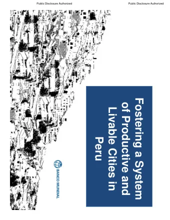 Fostering a System  of Productive and  Livable Cities in  Peru  Documento de discusin  Index  1.
