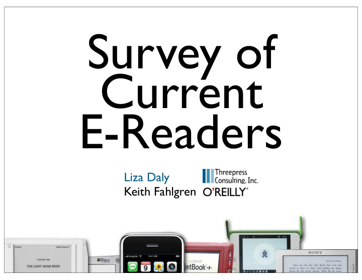 survey of current e readers