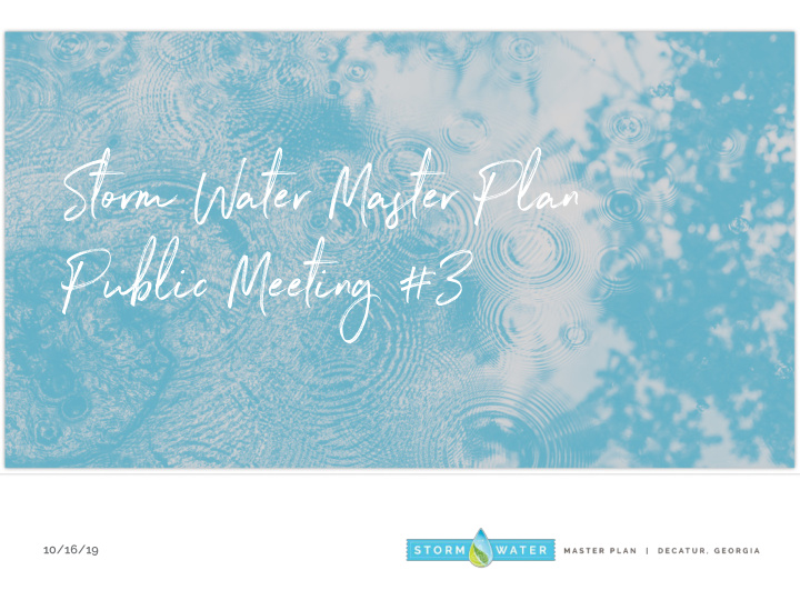storm water master plan public meeting 3