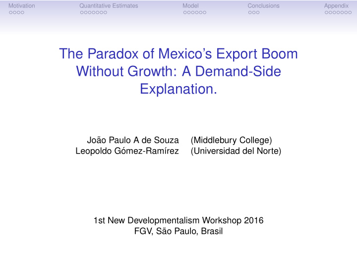 the paradox of mexico s export boom without growth a