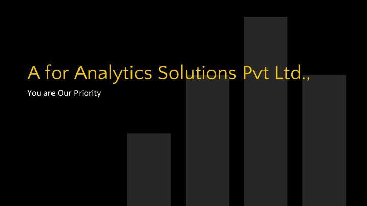 a for analytics solutions pvt ltd