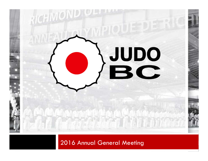 2016 annual general meeting schedule of events