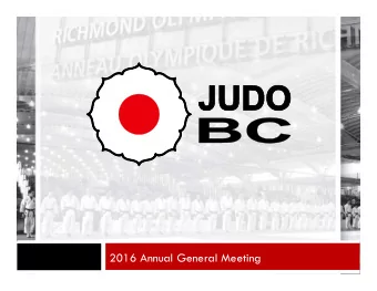 2016 Annual General Meeting  Schedule of Events  8:00 am  Continental Breakfast  Registration of