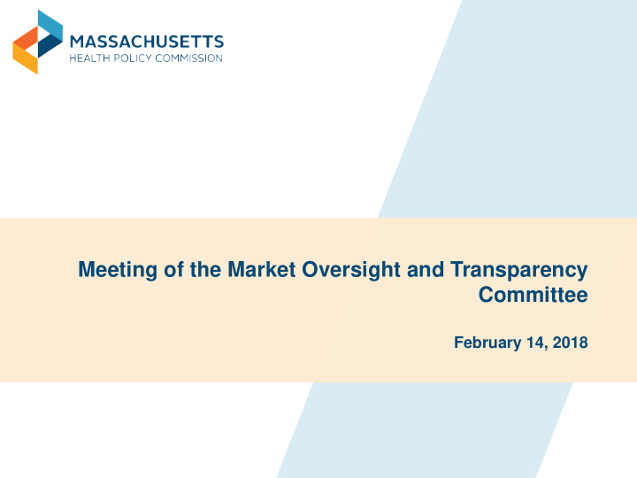meeting of the market oversight and transparency committee