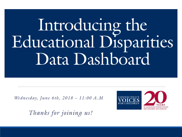 introducing the educational disparities data dashboard