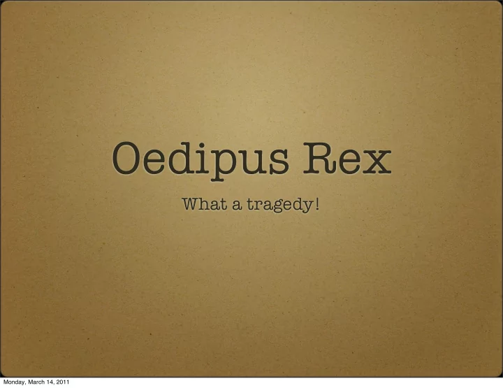 oedipus rex