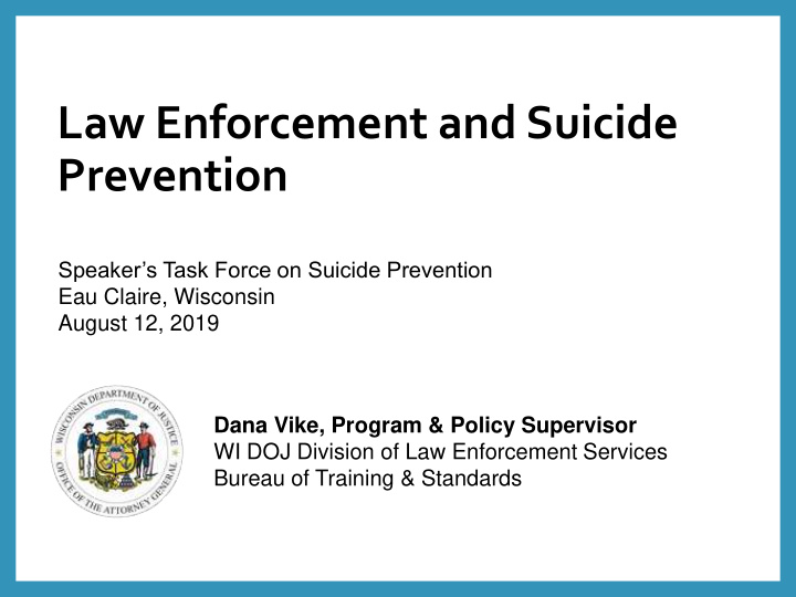 law enforcement and suicide