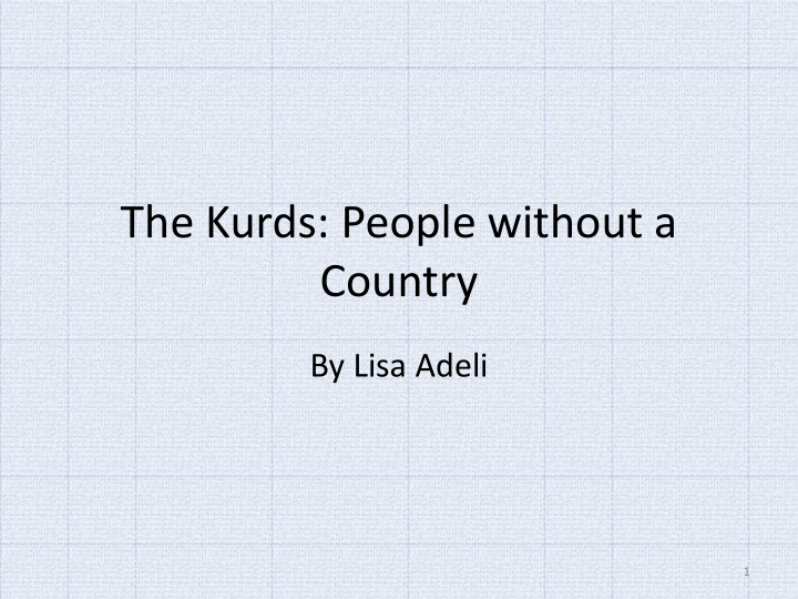 the kurds people without a