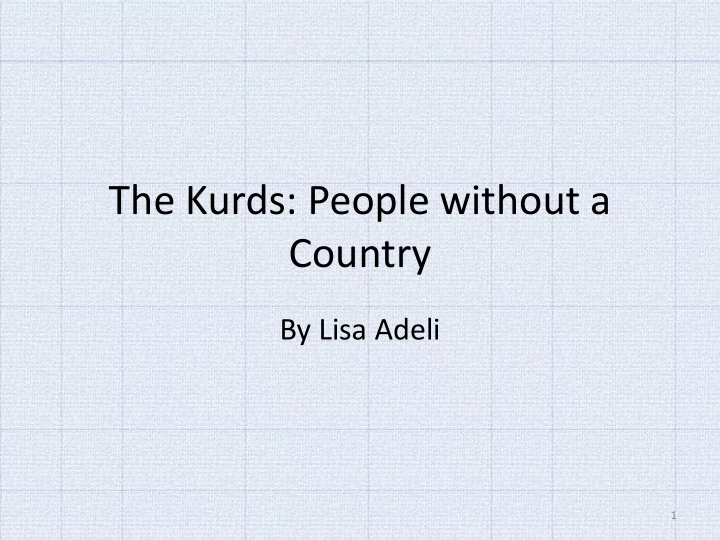 the kurds people without a