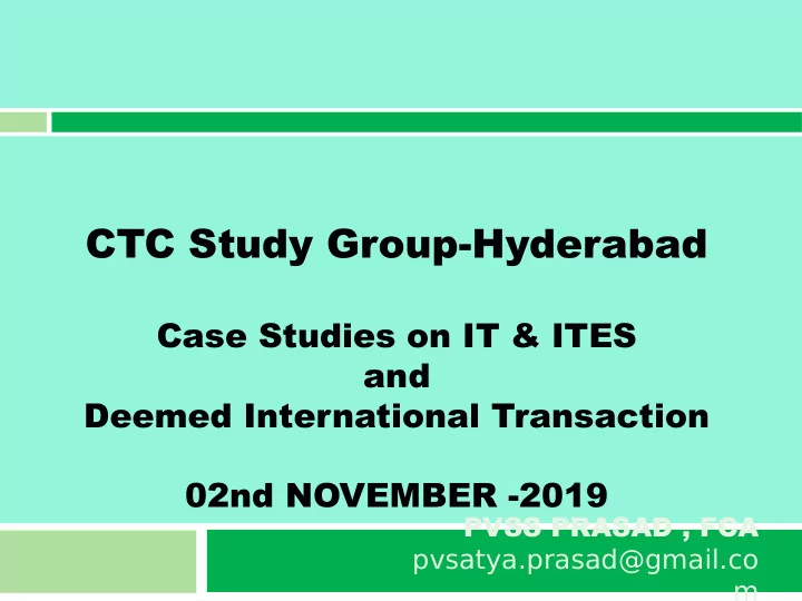 ctc study group hyderabad