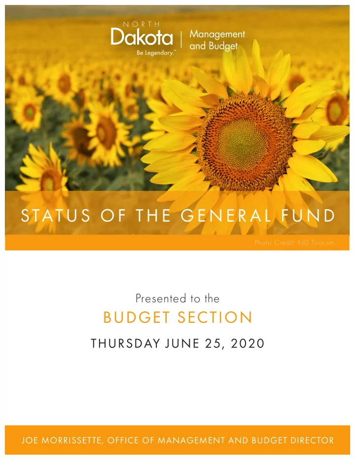 status of t h e gen er a l fund