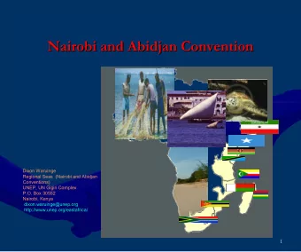 Nairobi and Abidjan Convention  Nairobi and Abidjan Convention  Dixon Waruinge  Regional Seas
