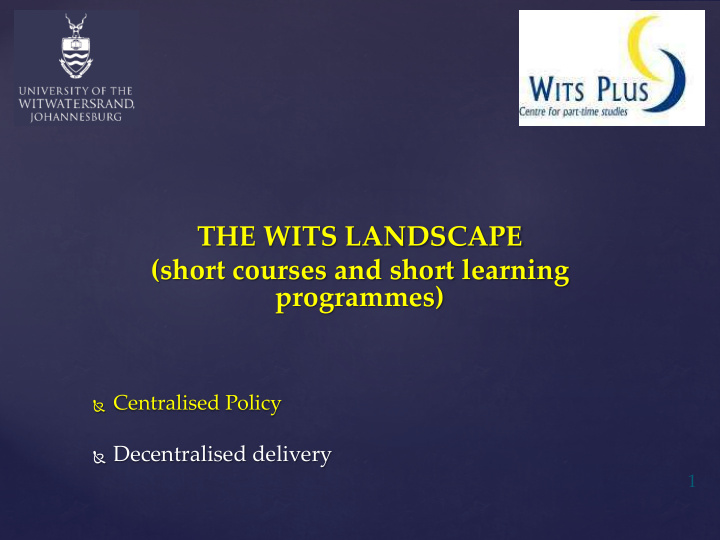 the wits landscape short courses and short learning