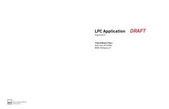 DRAFT  LPC Application  9 April 2019  3 Saint Marks Place  New York, NY10003  REEC St Marks LP
