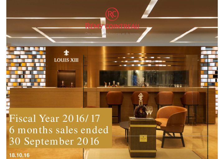 fiscal year 2016 17 6 months sales ended 30 september 2016