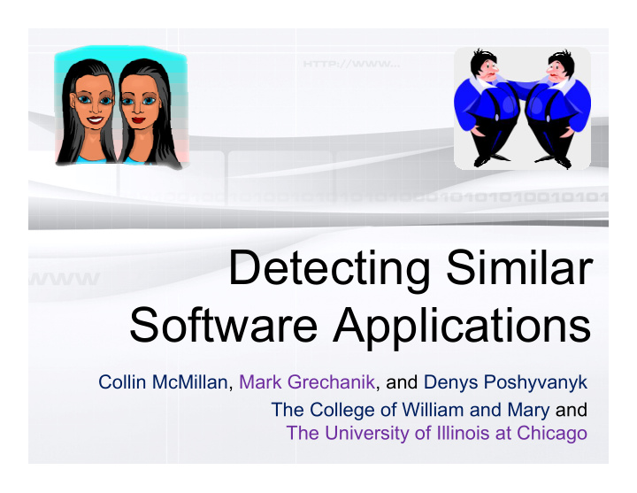 detecting similar software applications