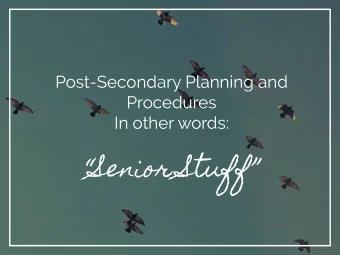 Senior Stuff  The College Process  Standardized  College List &amp;  College Essay  Tests