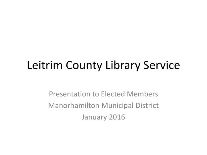 leitrim county library service