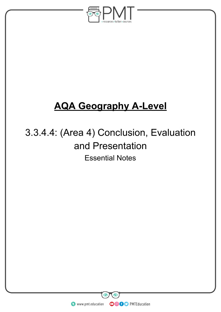 aqa geography a level 3 3 4 4 area 4 conclusion