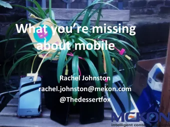 What  youre  missing    about  mobile      Rachel  Johnston