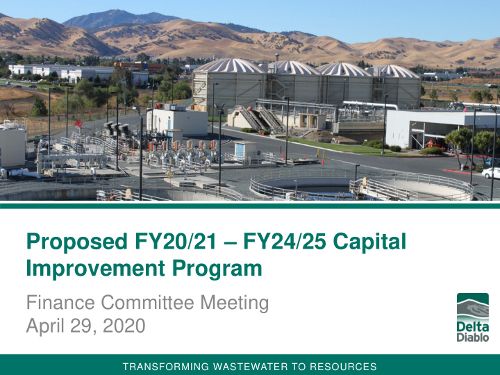 proposed fy20 21 fy24 25 capital improvement program