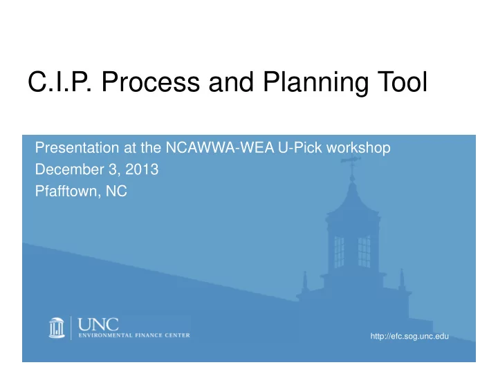c i p process and planning tool