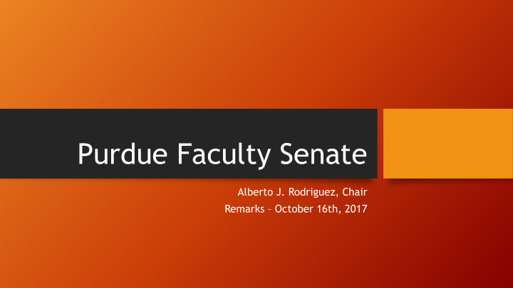 purdue faculty senate