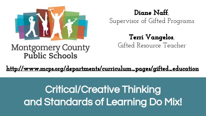 critical creative thinking and standards of learning do