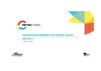 KENSINGTON COMMUNITY REFERENCE GROUP  MEETING 11  7 MAY 2020  PLANNING AND DESIGN  FLOODWALL DESIGN