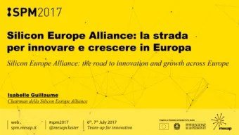 Silicon Europe Alliance:  The road to innovation and growth  across Europe  Torino  July 6 2017