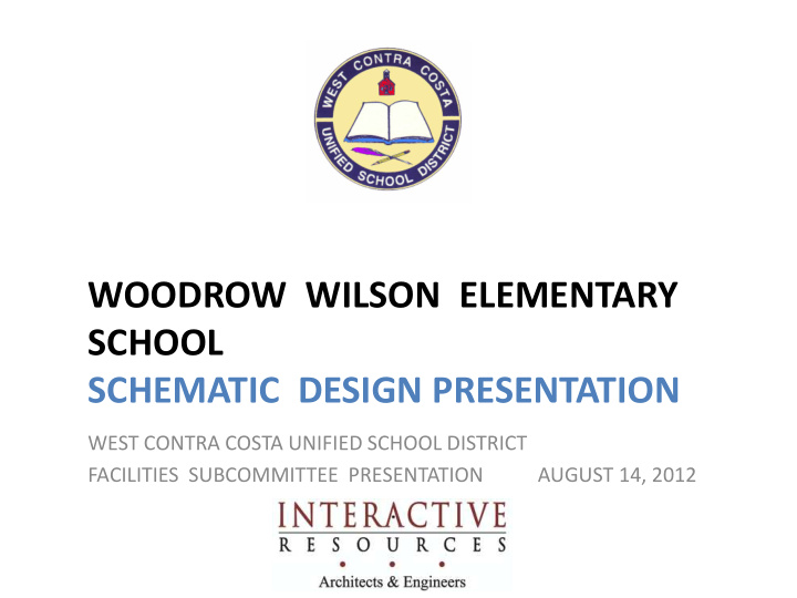 woodrow wilson elementary school schematic design
