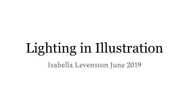 lighting in illustration
