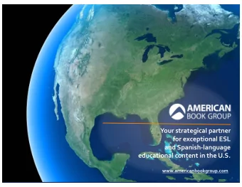 Your strategical partner  for exceptional ESL  and Spanish-language  educational content in the