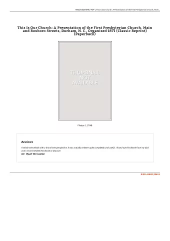 This Is Our Church: A Presentation of the First Presbyterian Church, Main  This Is Our Church: A