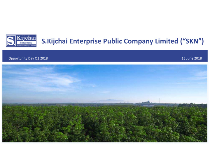 s kijchai enterprise public company limited skn